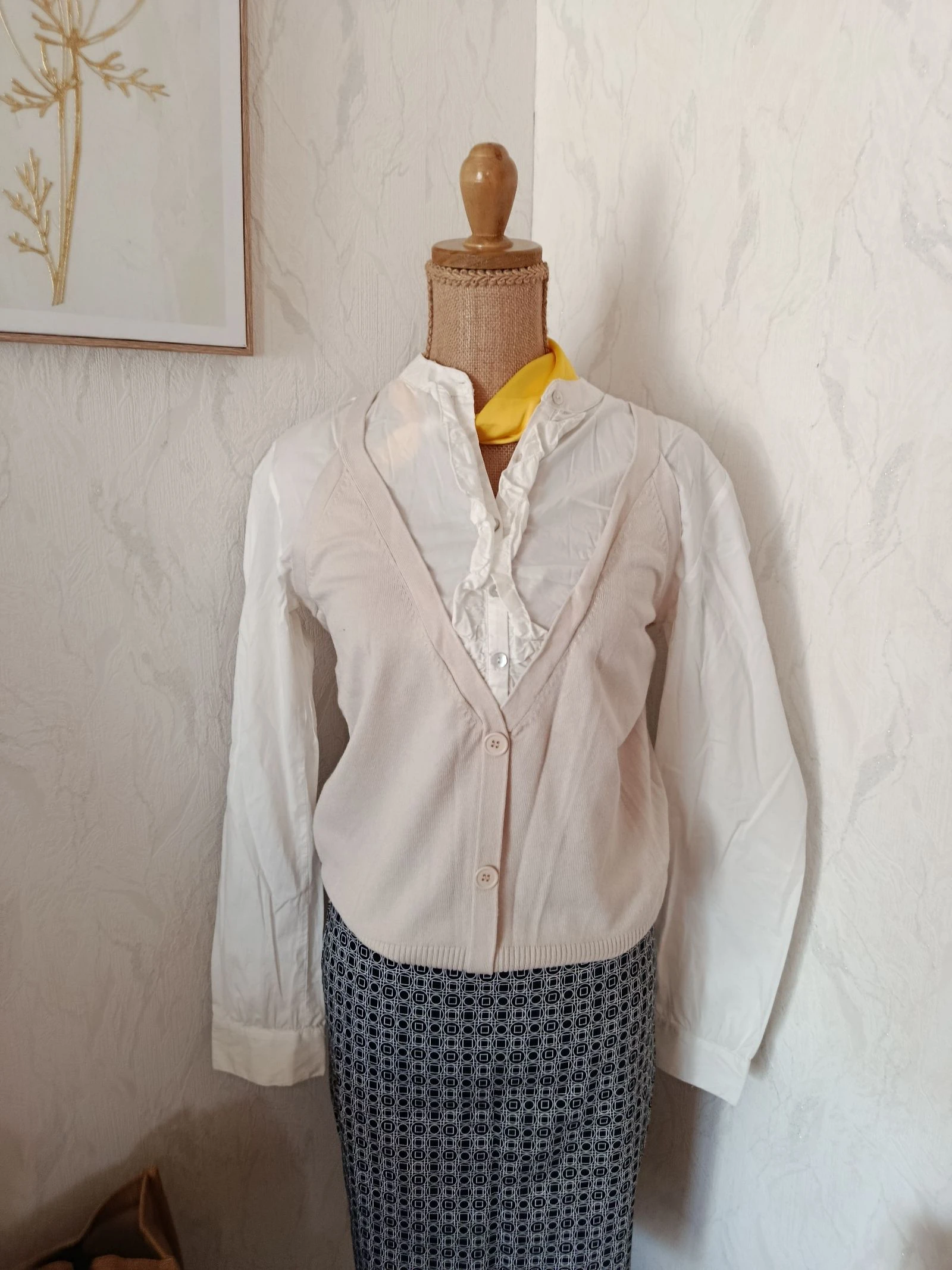 Chemisier avec pull intégré 